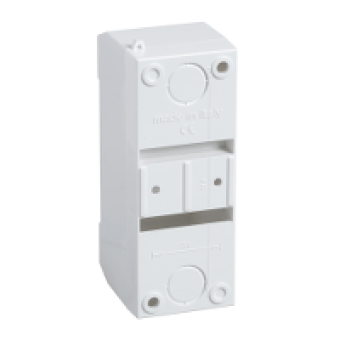 10205 - Micro Pragma surface enclosure - IP30 - 1x2modules - reversible transparent door, Schneider Electric