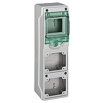 13176 - Kaedra - for power outlet - 2 openings - 1 x 4 modules, Schneider Electric