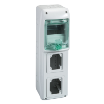 13178 - Kaedra - for power outlet - 2 openings - 1 x 5 modules, Schneider Electric