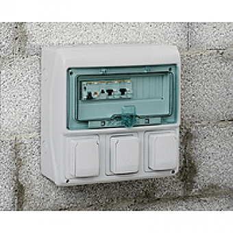 13180 - Kaedra - for power outlet - 3 openings - 1 x 12 modules - 340 x 335 mm, Schneider Electric