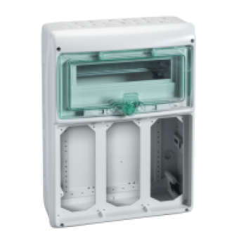 13187 - Kaedra - for power outlet - 3 openings - 1 x 12 modules - 340 x 460 mm, Schneider Electric