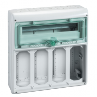 13188 - Kaedra - for power outlet - 4 openings - 1 x 18 modules, Schneider Electric