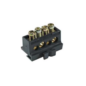 13575 - distribution terminal block - 80 A - 4 holes, Schneider Electric