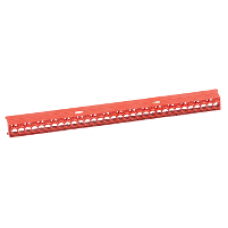 13585 - IP2 cover for 16 22 and 32 holes terminal block - red, Schneider Electric