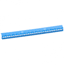 13587 - IP2 cover for 16 22 and 32 holes terminal block - blue, Schneider Electric