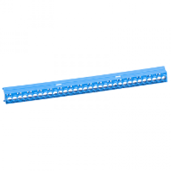 13587 - IP2 cover for 16 22 and 32 holes terminal block - blue, Schneider Electric
