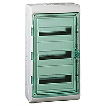 13986 - Kaedra - for modular device - 3 x 18 modules - 2 terminal blocks, Schneider Electric