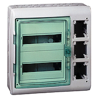 13991 - Kaedra - for modular device with interface - 2x12 modules - 1+1 terminal blocks, Schneider Electric