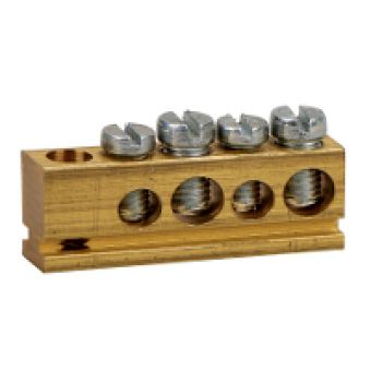 14962 - Terminal block - 80A - 4 holes, Schneider Electric