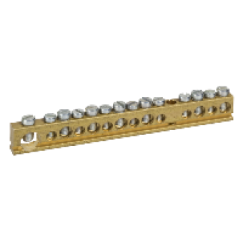 14965 - Terminal block - 125A - 14 holes, Schneider Electric