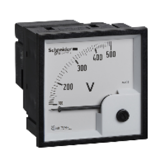 16005 - analog voltmeter VLT - 72 x 72 mm - 0..500 V, Schneider Electric
