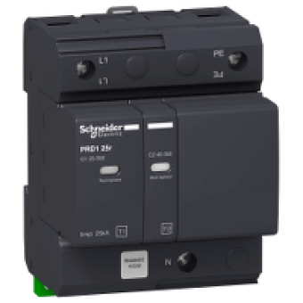 16330 - PRD1 25r modular surge arrester - 1 pole + N - 350V - with remote transfer, Schneider Electric