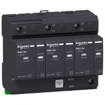 16331 - PRD1 25r modular surge arrester - 3 poles - 350V - with remote transfer, Schneider Electric