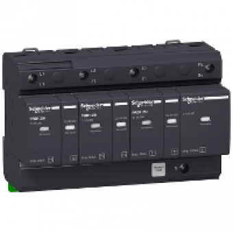16332 - PRD1 25r modular surge arrester - 3 poles + N - 350V - with remote transfer, Schneider Electric