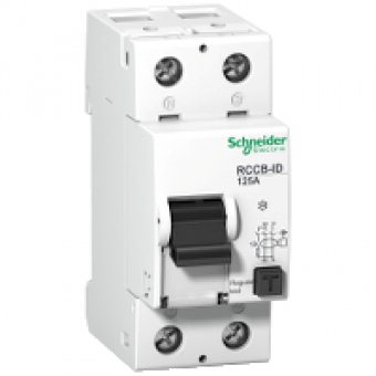 16966 - residual current circuit breaker ID Fi - 2 poles - 125 A - 30mA - class AC, Schneider Electric