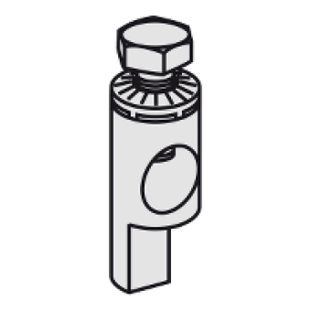 18528 - terminal shield - rear connection - 1 pole - for C120 - set of 2, Schneider Electric