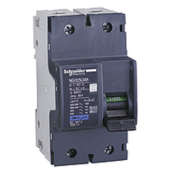 18869 - NG125 - circuit breaker - NG125LMA - 2P - 6.3A - MA curve, Schneider Electric