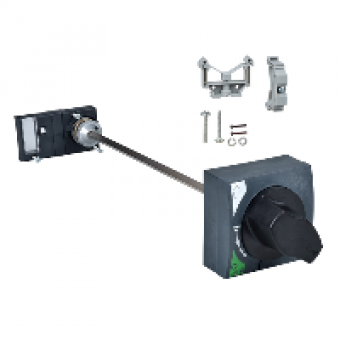 19088 - Front rotary handle NG 125 - black handle - 3 poles or 4 poles, Schneider Electric