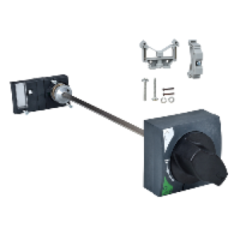 19089 - Front rotary handle NG 125 - red handle - 3 poles or 4 poles, Schneider Electric