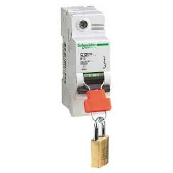 27145 - padlocking device - for C120/NC45..125 toggle - set of 4, Schneider Electric