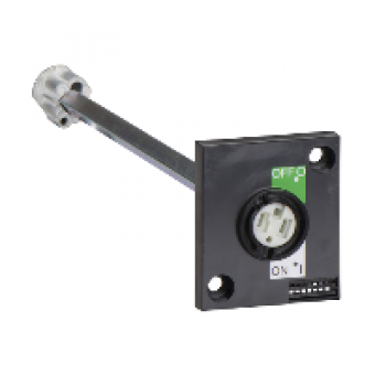 28943 - Right side rotary handle INS 40..160 - black handle, Schneider Electric