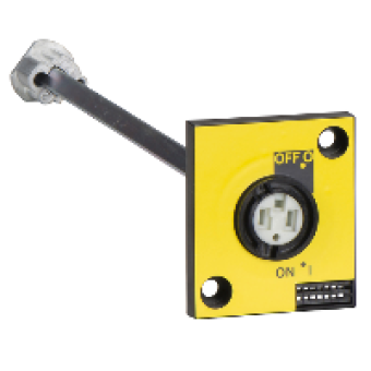 28944 - Right side rotary handle INS 40..160 - red handle, Schneider Electric