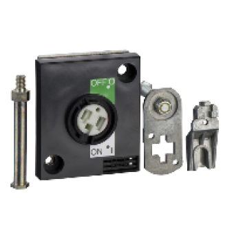 28945 - Extended lateral rotary handle black - for INS40..160, Schneider Electric