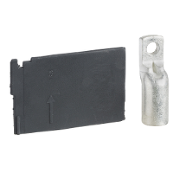 28952 - 4 Crimp lugs 95 mm² and phase separator - INS100..160, Schneider Electric