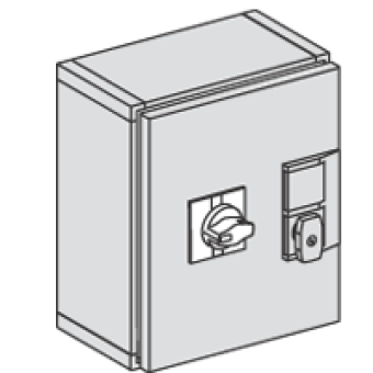 31208 - weatherproof enclosure - black handle - steel - 350x350 mm, Schneider Electric
