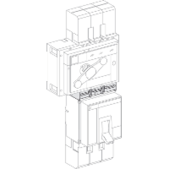 31386 - association part - 4 poles - for INS630b..1600 / NS630b..1600, Schneider Electric