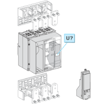 33314 - circuit breaker Compact NS1600N - 1600 A - 4 poles - fixed - without trip unit, Schneider Electric