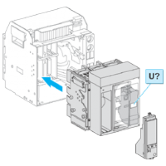 33415 - circuit breaker Compact NS1600H - 1600 A - 4 poles - drawout - without trip unit, Schneider Electric