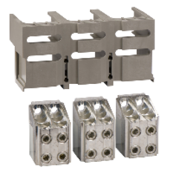 33640 - 3 connectors - < 1250A - for 4 x 240 mm² - bare cables and 1 connector shield, Schneider Electric