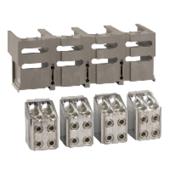 33641 - 4 connectors - < 1250A - for 4 x 240 mm² - bare cables and 1 connector shield, Schneider Electric