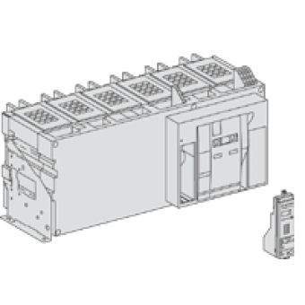 48121 - circuit breaker Masterpact NW63H1 - 6300 A - 4 poles - fixed - w/o trip unit, Schneider Electric
