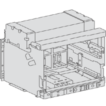 48403 - chassis for drawout NW800..1250 - N1 NA - 4 poles - 1250 A, Schneider Electric