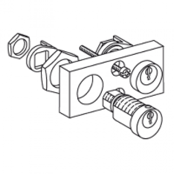 48574 - Ronis lock+adaptation kit - for NW chassis - disconnected position - 2 dif keys, Schneider Electric