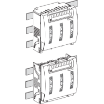 49820 - Fuse switch disconnector body ISFT - 3Poles 3 F - DIN NH2 - 400 A, Schneider Electric
