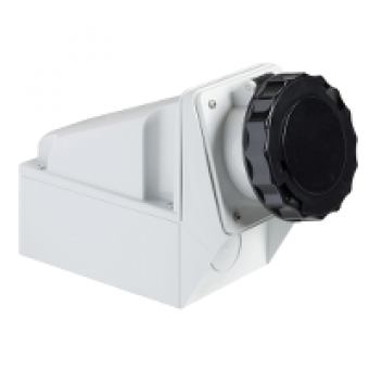 81186 - PratiKa industrial socket - 63 A - 3P + N + E - 480...500 V AC - IP67, Schneider Electric
