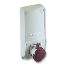 82026 - industrial socket - 16 A - 2P - 230 V AC - IP 44 - panel, Schneider Electric
