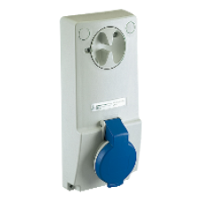 82031 - Unika interlocked socket - 16 A - 2P + E - 200...250 V AC - IP44 - panel, Schneider Electric