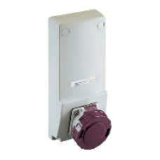 82076 - interlocked socket - 16 A - 2P - 230 V AC - IP 65 - panel, Schneider Electric