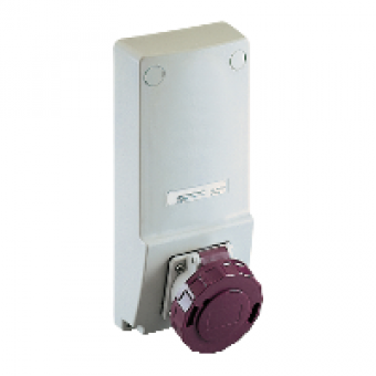 82076 - interlocked socket - 16 A - 2P - 230 V AC - IP 65 - panel, Schneider Electric 82076 - interlocked socket - 16 A - 2P - 230 V AC - IP 65 - panel, Schneider Electric