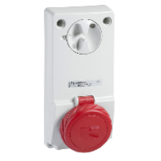 82085 - Unika interlocked socket - 16 A - 3P + E - 380...415 V AC - IP65 - panel, Schneider Electric
