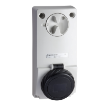 82098 - Unika interlocked socket - 32 A - 3P + E - 480...500 V AC - IP65 - panel, Schneider Electric 82098 - Unika interlocked socket - 32 A - 3P + E - 480...500 V AC - IP65 - panel, Schneider Electric