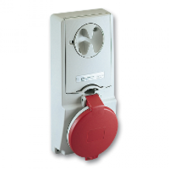 82135 - Unika interlocked socket - 16 A - 3P + E - 380...415 V AC - IP44 - panel, Schneider Electric 82135 - Unika interlocked socket - 16 A - 3P + E - 380...415 V AC - IP44 - panel, Schneider Electric