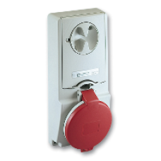 82147 - Unika interlocked socket - 32 A - 3P + N + E - 380...415 V AC - IP44 - panel, Schneider Electric