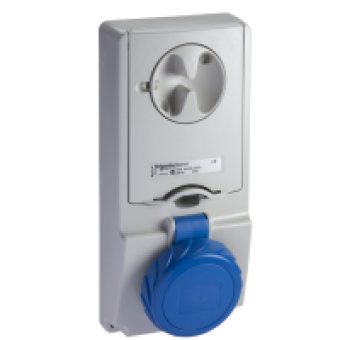 82181 - Unika interlocked socket - 16 A - 2P + E - 200...250 V AC - IP65 - panel, Schneider Electric 82181 - Unika interlocked socket - 16 A - 2P + E - 200...250 V AC - IP65 - panel, Schneider Electric