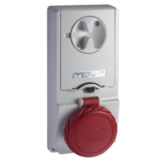 82186 - Unika interlocked socket - 16 A - 3P + N + E - 380...415 V AC - IP65 - panel, Schneider Electric