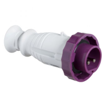 82351 - PratiKa wander plug - straight - 16 A - 2P - 20...25 V AC - IP67, Schneider Electric